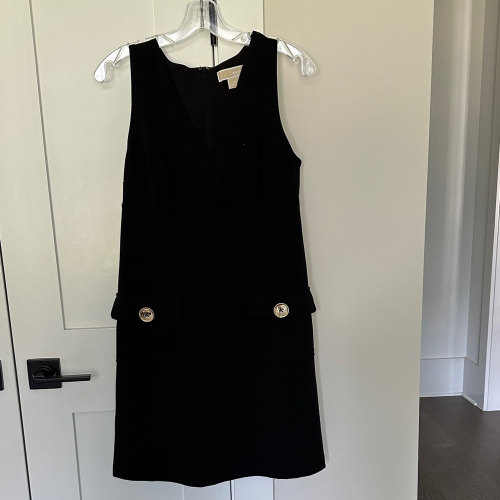 Michael Kors Black Dress with Gold Buttons